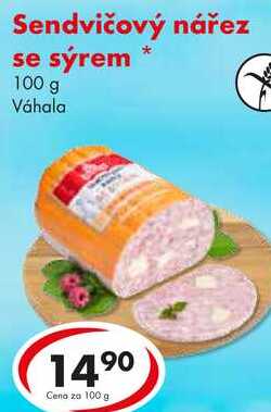 Sendvičový nářez se sýrem, 100 g