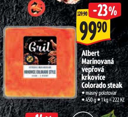  Albert Marinovaná vepřová krkovice Colorado steak 450 g