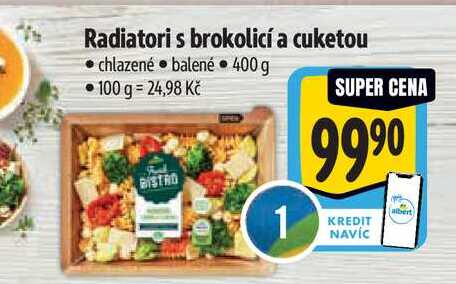Radiatori s brokolicí a cuketou chlazené balené 400 g 