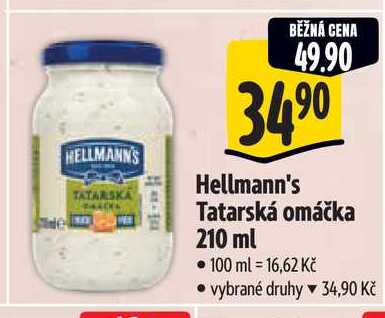  Hellmann's Tatarská omáčka 210 ml 