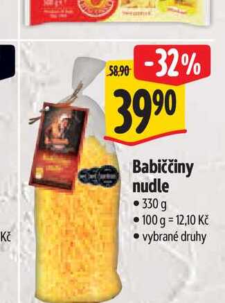  Babiččiny nudle 330 g