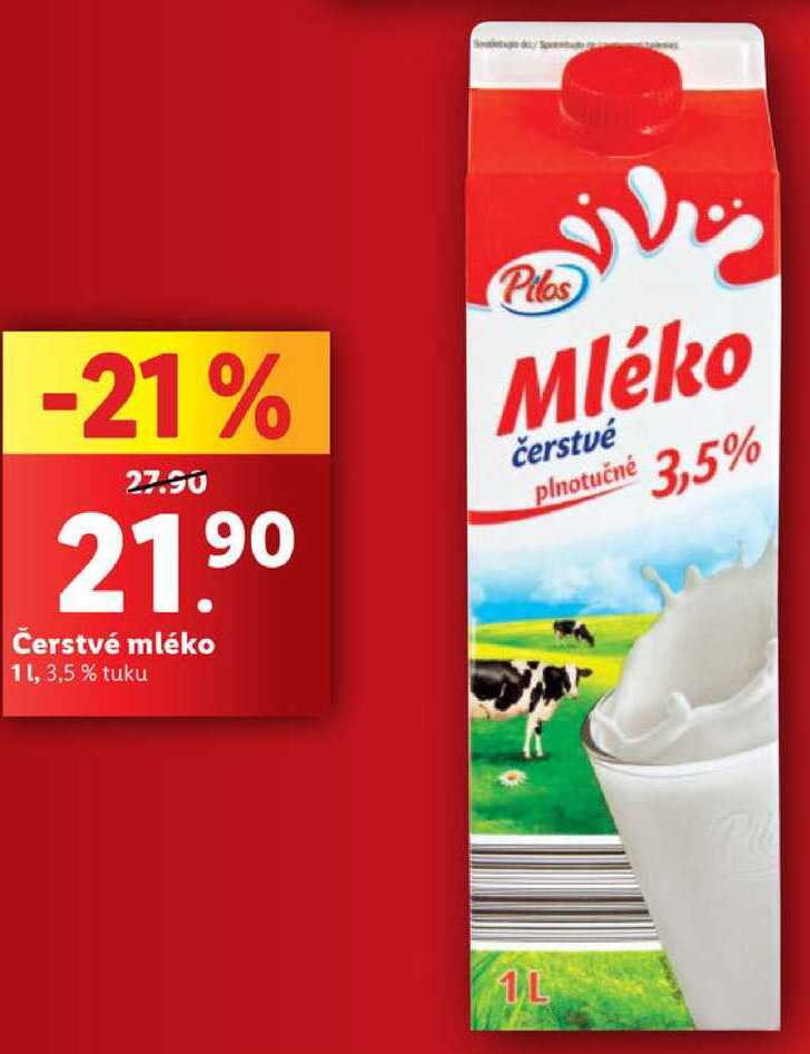 Čerstvé mléko, 1 l