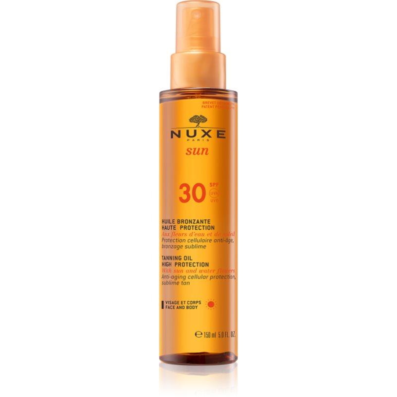 Nuxe Sun Tanning Oil High Protection olej na opalování na tělo a obličej SPF 30 150 ml