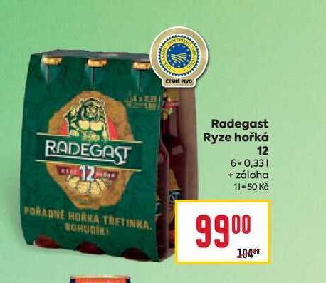 Radegast Ryze hořká 12 6x0,33l