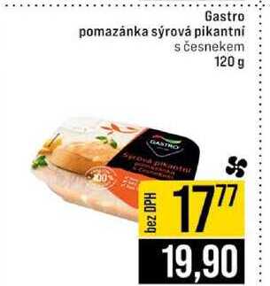 Gastro pomazánka sýrová pikantni s česnekem 120 g 