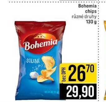Bohemia chips různé druhy 130 g