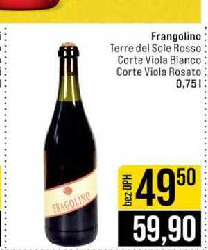 Frangolino Terre del Sole Rosso Corte Viola Bianco Corte Viola Rosato 0,75l