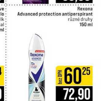 Rexona Advanced protection antiperspirant různé druhy 150 ml 