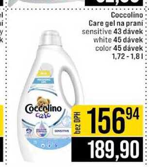 Coccolino Care gel na praní sensitive 43 dávek white 45 dávek color 45 dávek 1,72-1,8l