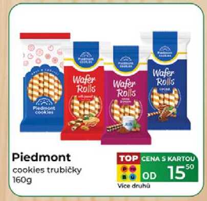 Piedmont cookies trubičky 160g 