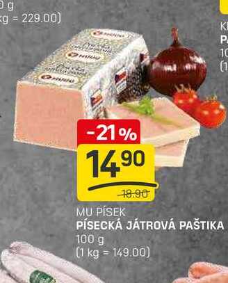 PÍSECKÁ JÁTROVÁ PAŠTIKA 100 g