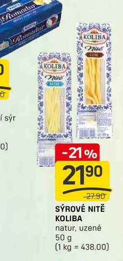 SÝROVÉ NITĚ KOLIBA natur, uzené 50 g 