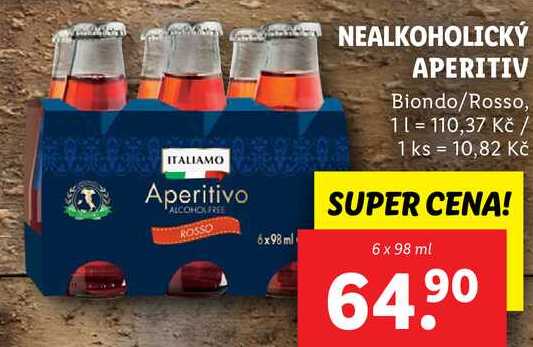 NEALKOHOLICKÝ APERITIV, 6x 98 ml