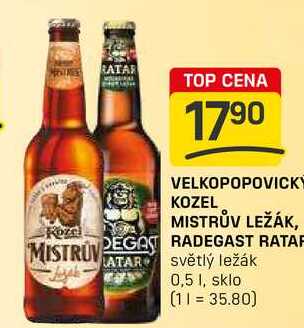 RADEGAST RATAR světlý ležák 0,5l