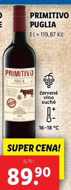 PRIMITIVO PUGLIA, 0,75 l