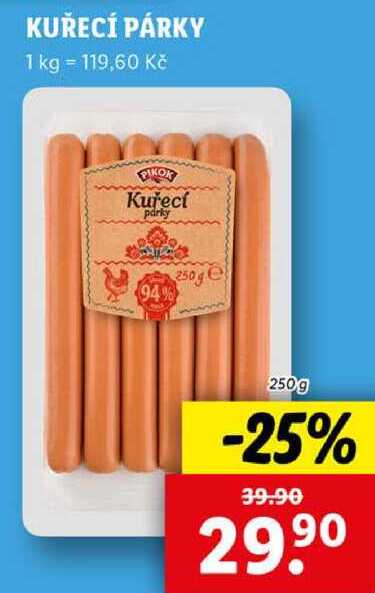 KUŘECÍ PÁRKY, 250 g
