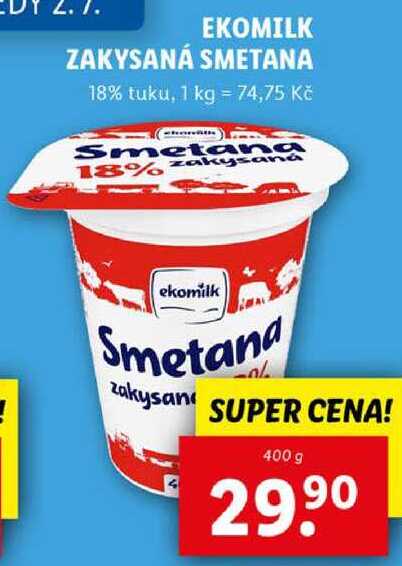 EKOMILK ZAKYSANÁ SMETANA, 400 g