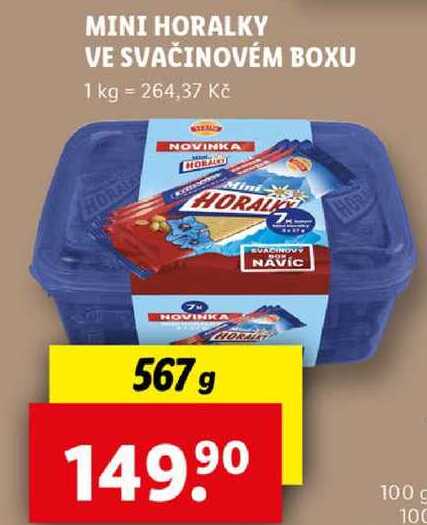 MINI HORALKY VE SVAČINOVÉM BOXU, 567 g
