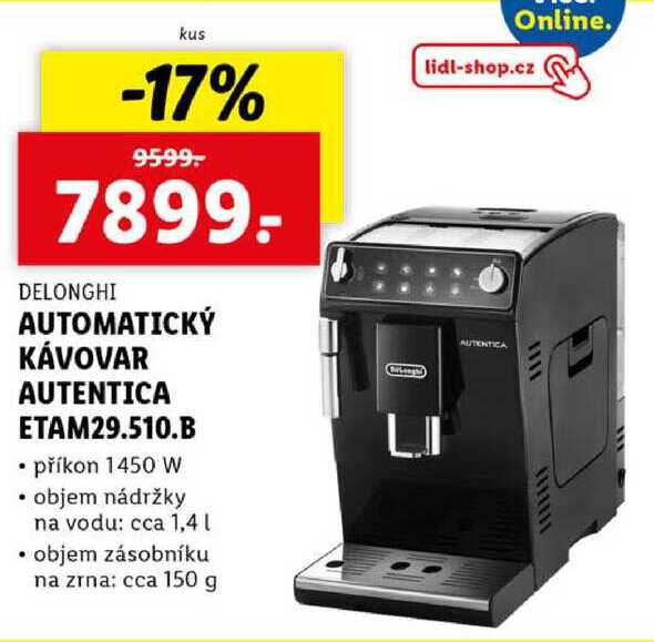 AUTOMATICKÝ KÁVOVAR AUTENTICA ETAM29.510.B 