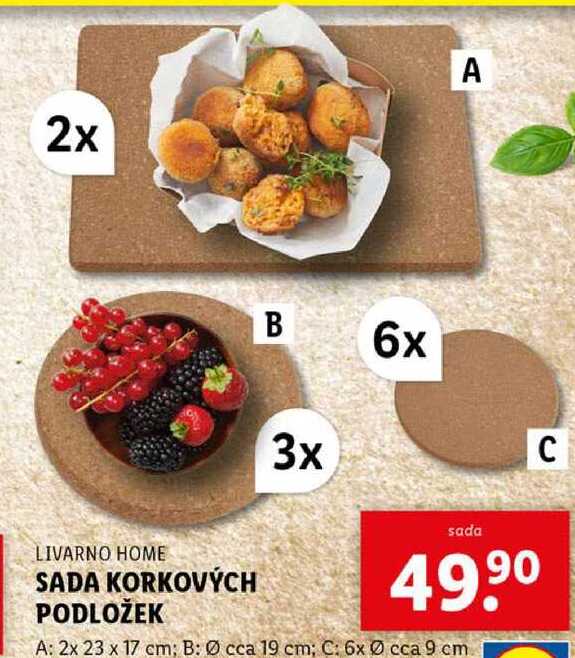SADA KORKOVÝCH PODLOŽEK 