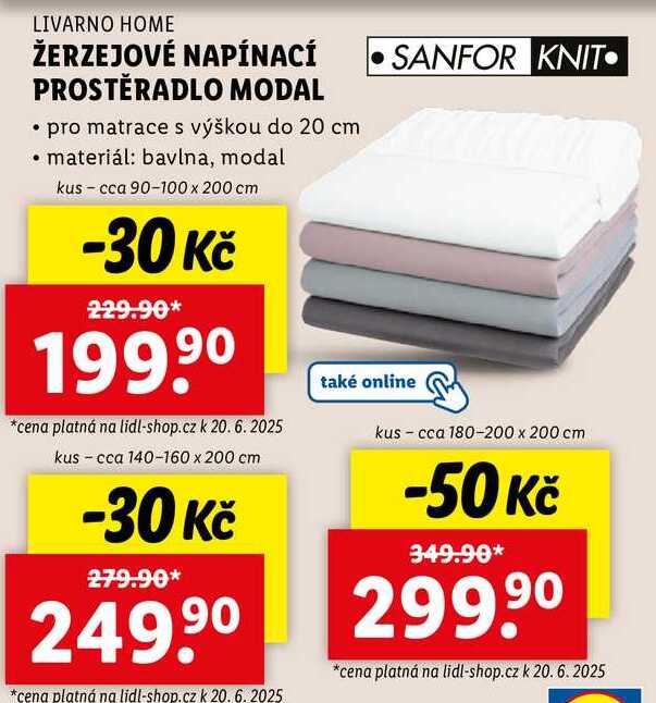 ŽERZEJOVÉ NAPÍNACÍ PROSTĚRADLO MODAL 