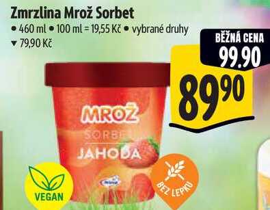 Zmrzlina Mrož Sorbet, 460 ml  