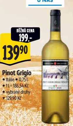 Pinot Grigio, 0,75 l