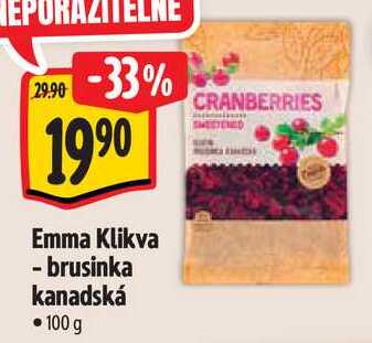 Emma Klikva - brusinka kanadská, 100 g