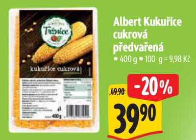 Albert Kukuřice cukrová předvařená, 400 g
