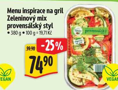 Menu inspirace na gril Zeleninový mix provensálský styl, 380 g