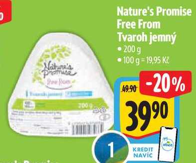Nature's Promise Free From Tvaroh jemný, 200 g