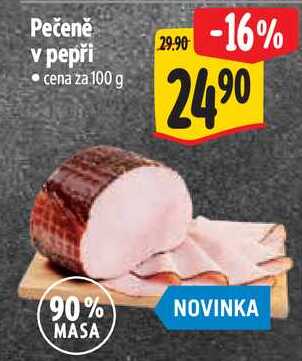 Pečeně v pepři, cena za 100 g 