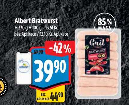 Albert Bratwurst  330 g 