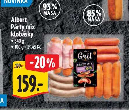  Albert Párty mix klobásky 540 g 