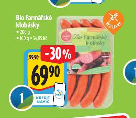  Bio Farmářské klobásky 200 g  