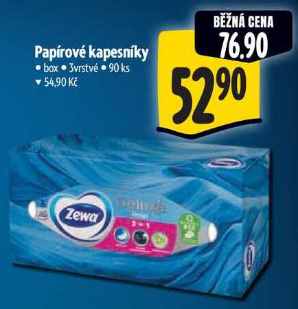 Papírové kapesníky 90 ks