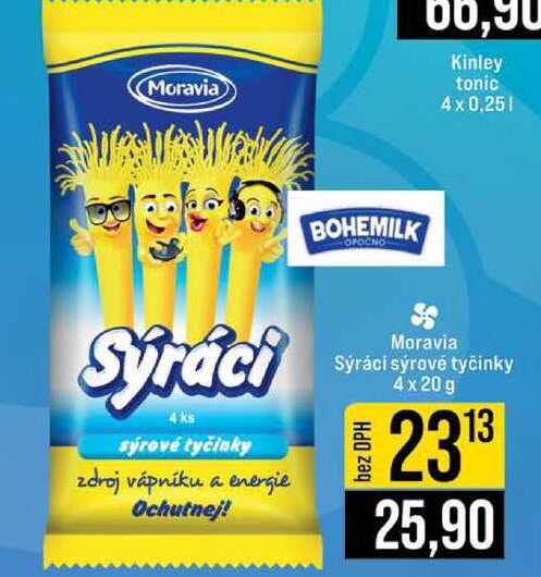 Moravia Sýráci sýrové tyčinky 4 x 20 g 