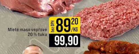 Mleté maso vepřové 20% tuku 1kg