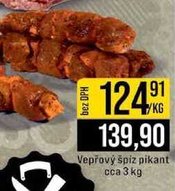 Vepřový špiz pikant cca 3 kg 1kg 