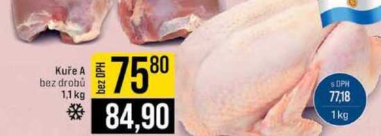 Kuře A bez drobů 1,1 kg 