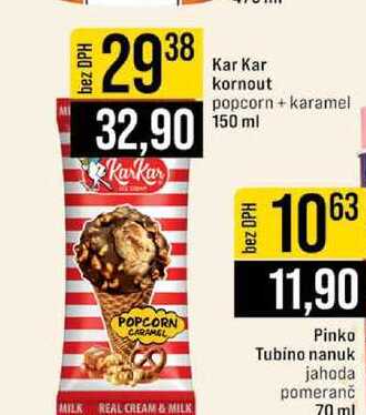 Kar Kar kornout popcorn + karamel 150 ml