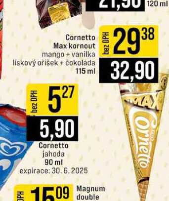 Cornetto jahoda 90 ml 115 ml 