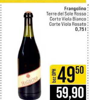 Frangolino Terre del Sole Rosso Corte Viola Bianco Corte Viola Rosato 0,75l