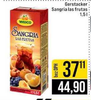 Gerstacker Sangria las frutas 1,5l