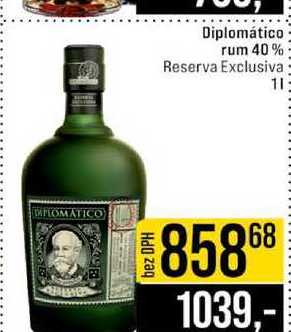 Diplomático rum 40% Reserva Exclusiva 1l