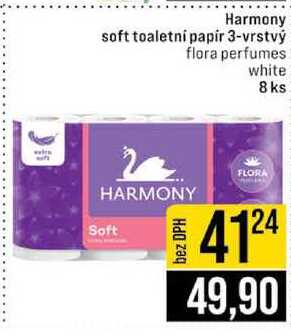 Harmony soft toaletni papir 3-vrstvý flora perfumes white 8 ks 