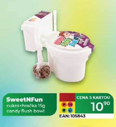 SweetNFun cukro+hračka 15g candy flush bowl 