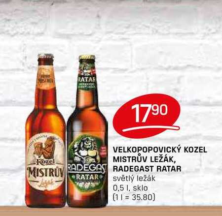 RADEGAST RATAR světlý ležák 0,5l v akci