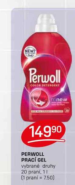 PERWOLL PRACÍ GEL vybrané druhy 20 praní
