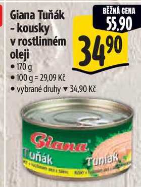 Giana Tuňák - kousky v rostlinném oleji, 170 g